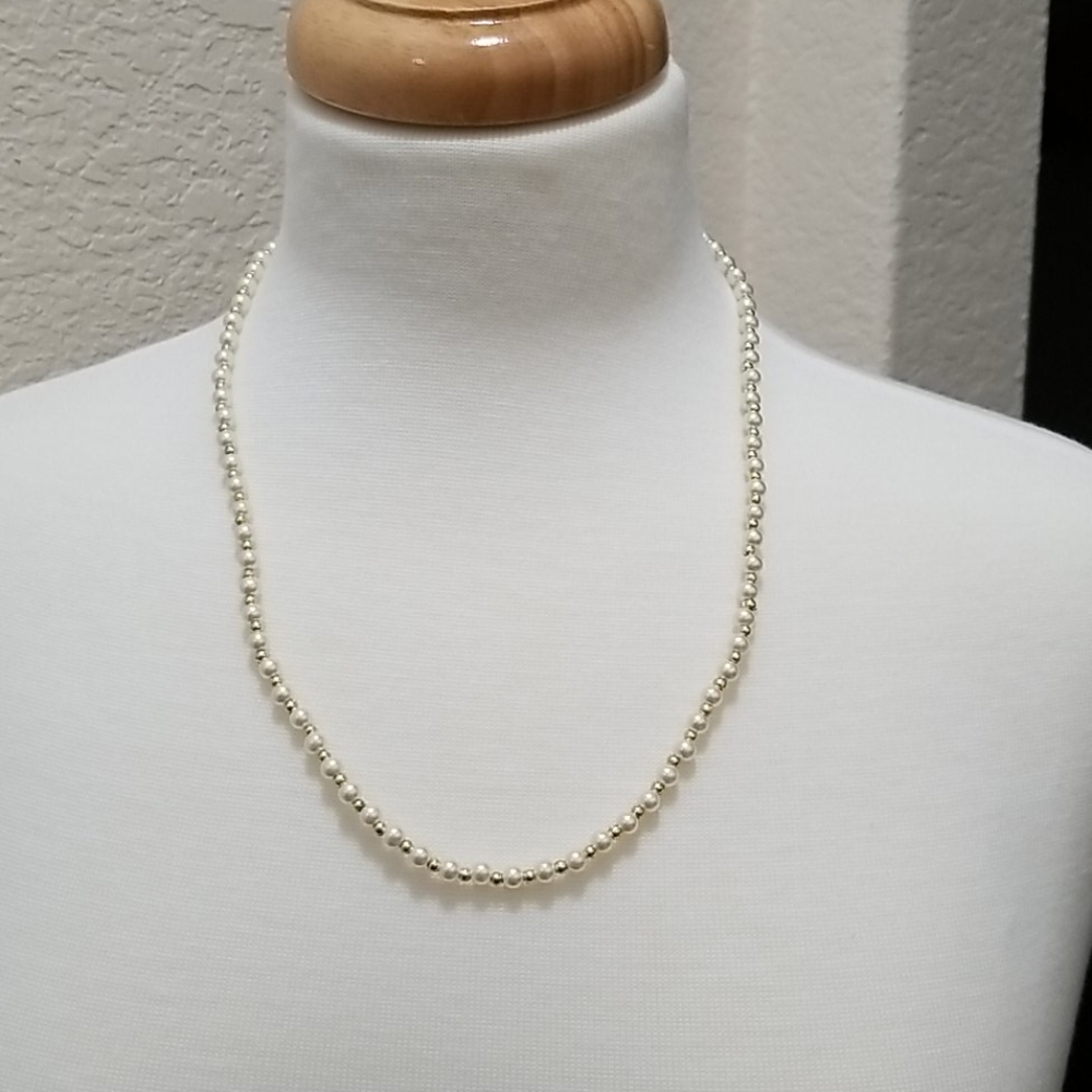 Faux pearl necklace